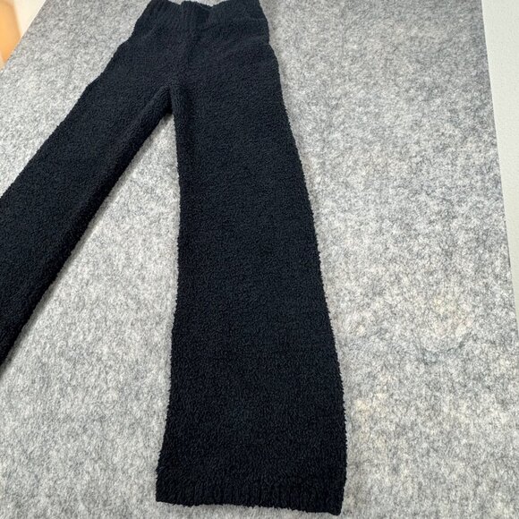 SKIMS Fuzzy Teddy Black Wide Leg Lounge Pants Size XXS/XS Stretch - Picture 3 of 12